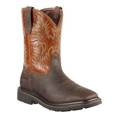 10010889 SIERRA Dark Brown Square Toe Ariat Mens Western  display picture 1