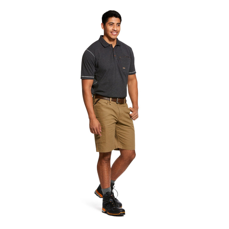 Ariat Field Khaki Rebar Relaxed Made Tough Durastretch  Men's Short 10030265