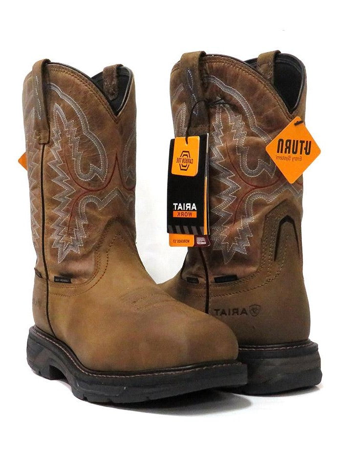 Stivali Da Lavoro Ariat WorkHog H2O Uomo, Punta Composita, Larghi 10 EE, Marrone, 400g