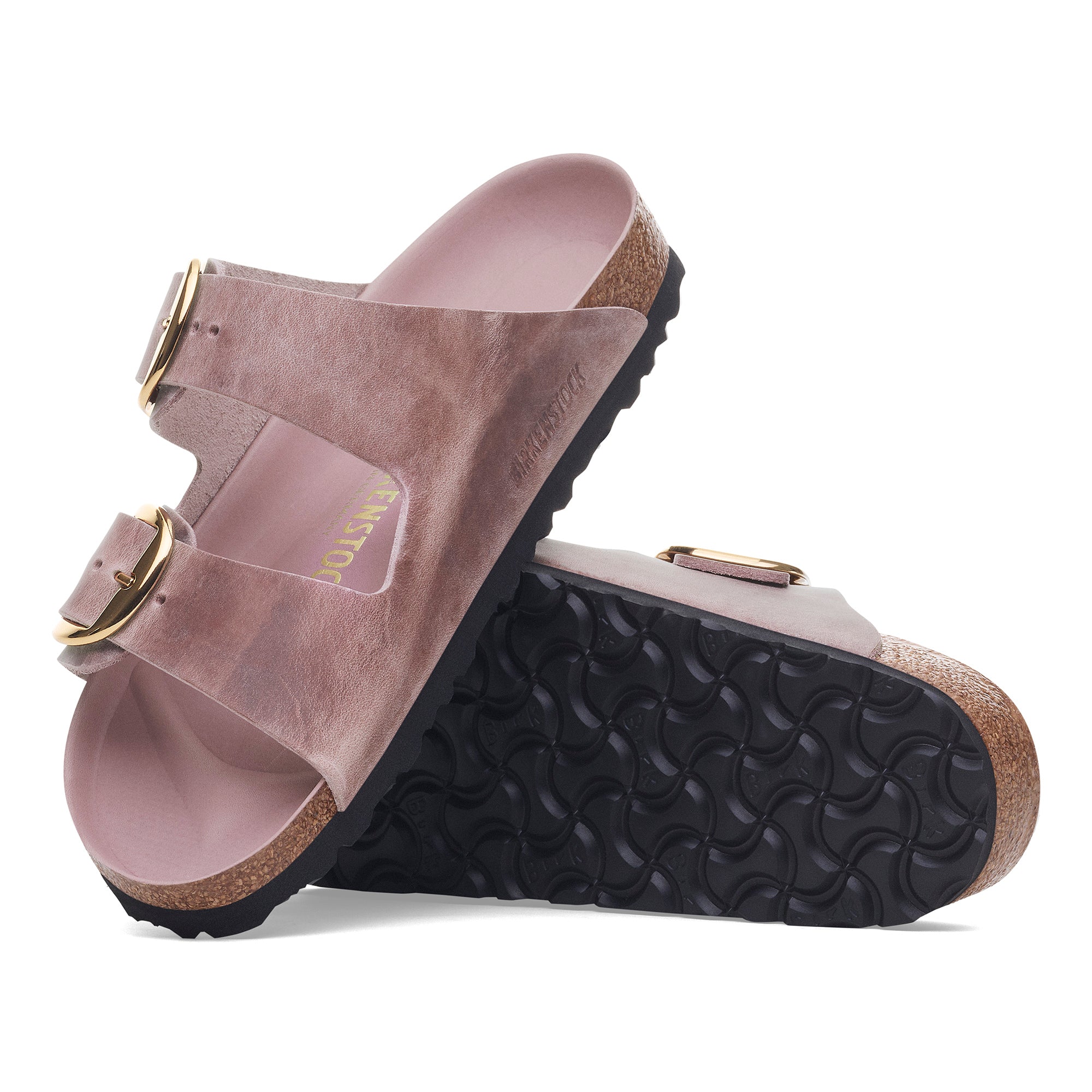 Birkenstock Lavender Arizona Big Buckle Oiled Leather Women's Sandals