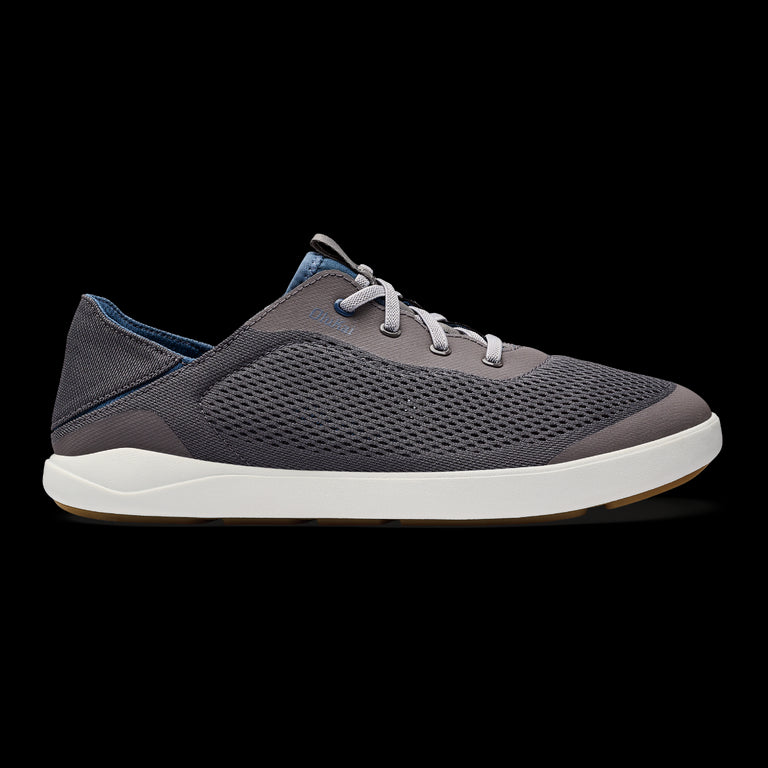Olukai Pavement/Vintage Blue Moku Pae Men's Breathable Boat Shoes 10472-PVVN