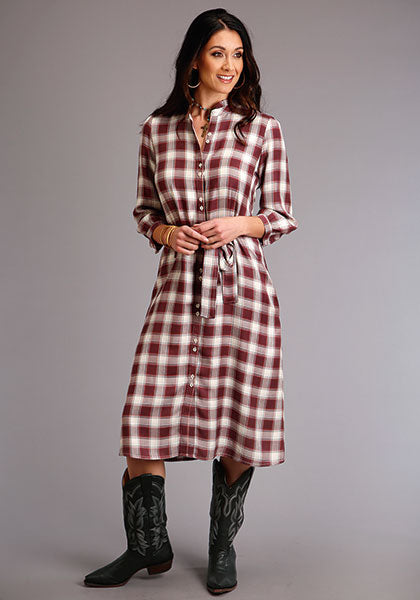 Stetson - Womens Dress Buffalo Plaid Flannel Prairie Shirt main image 1