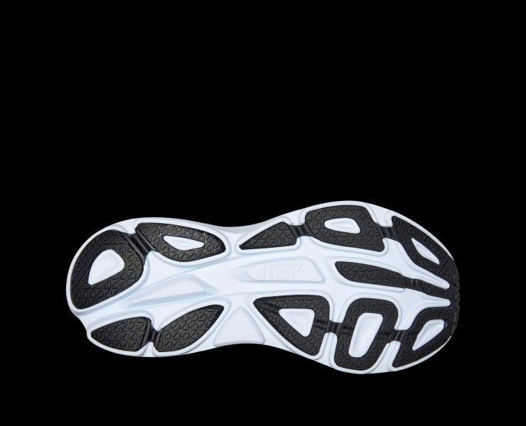 Hoka Black/White Bondi 8 Mens Running Shoes 1123202-BWHT