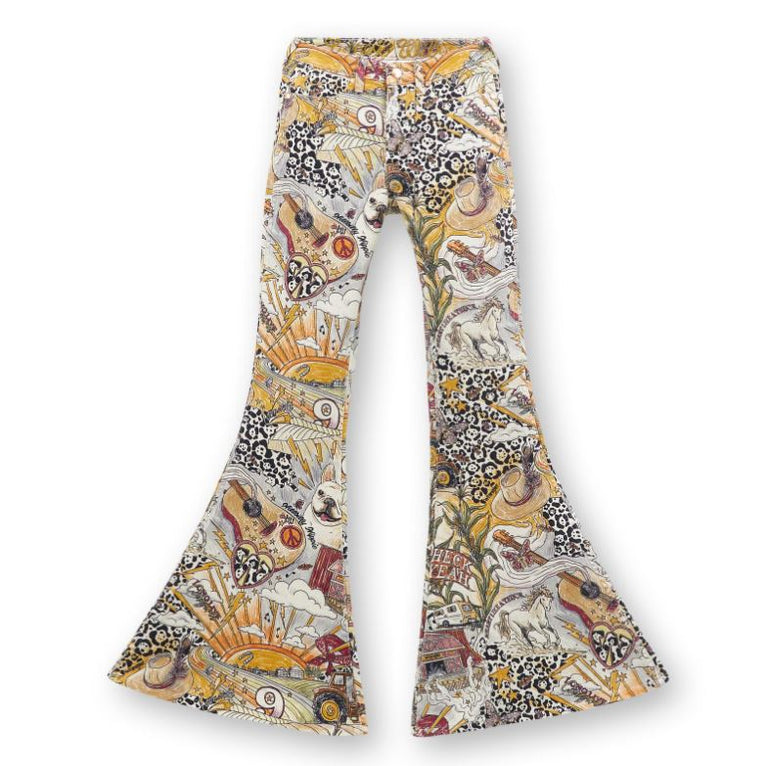 Wrangler X Lainey Wilson Storyteller Print Women's Life of Laney Bell Bottoms 112360661