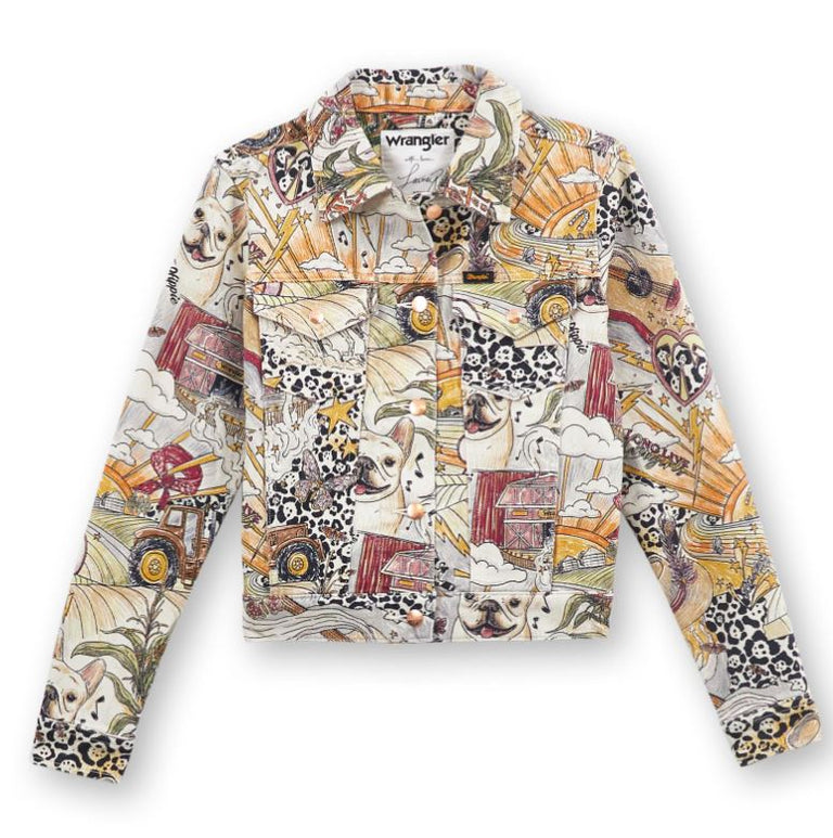 Wrangler x Lainey Wilson Storyteller Print Life of Lainey Women's Trucker Jacket 112360689
