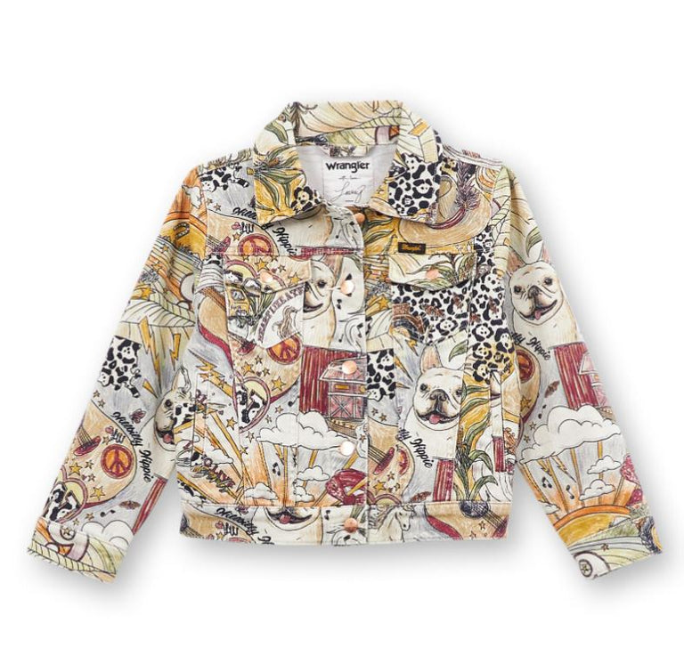 Wrangler x Lainey Wilson Storyteller Print Lainey Wilson Life Of Lainey Girl's Trucker Jacket 112361041