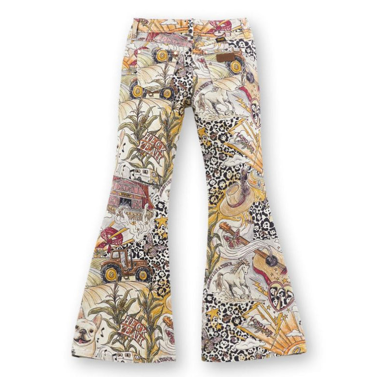 Wrangler Life of Lainey Storyteller Print Girl's Bell Bottoms 112361049