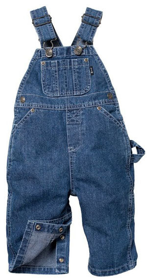 223  Indigo Denim Premium Washed Key Industries Infants Bib Overalls