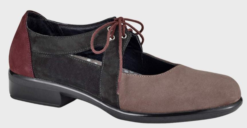 Sandales Naot Femme Indiana Noir Violet - Taille 39, Largeur M, Neufves Avec Emballage, Style Slides
