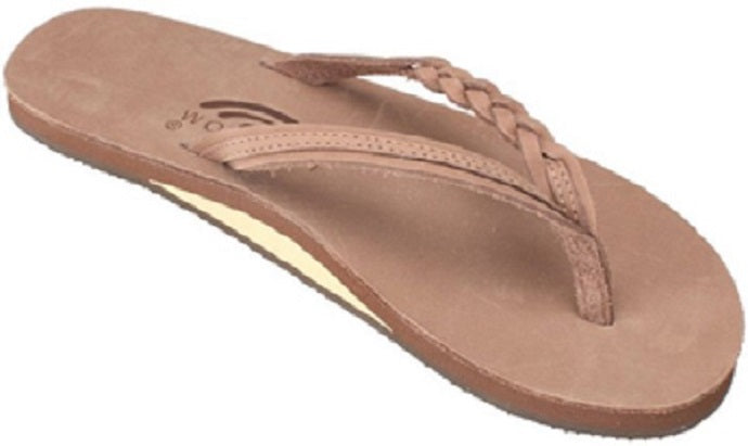 Dark Brown Rainbow Sandals Braided Flirty Braidy Dark Brown