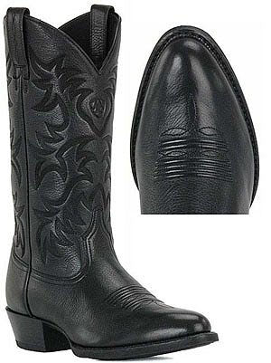 34770 Black Deertan Heritage Western Ariat Mens Cowboy Boots display picture 1