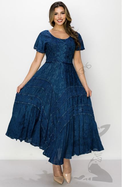 【ENZO BLUES】overlap cotton dress ワンピース Women's Wool Blend Short-Sleeve Birdseye Sheath Dress