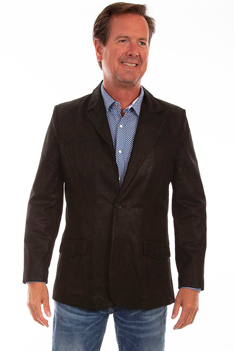 Scully Black Men's Leather Blazer 602