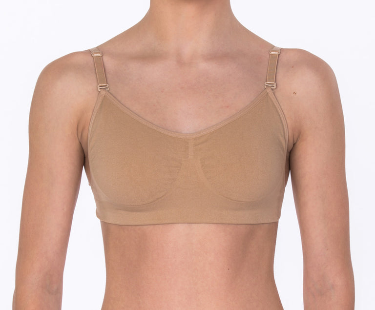 92A Adult Nude with Clear Back Straps Bra by Barbette