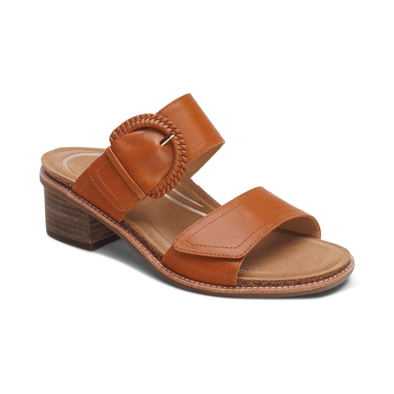Aetrex Cognac Tatiana Arch Support Women's Heels BH342