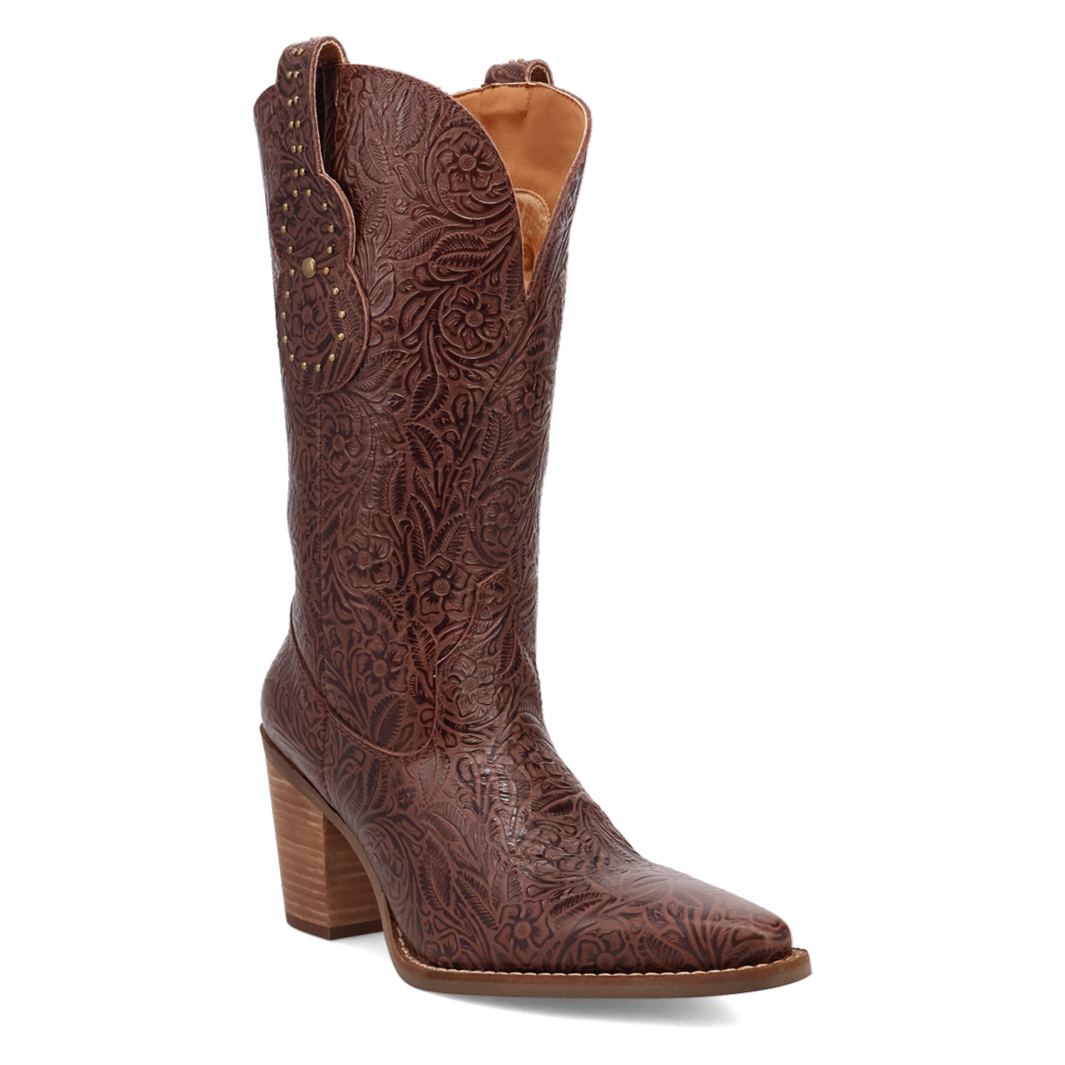 Dingo Black and Tan Snoot Toe Leather Western Boots