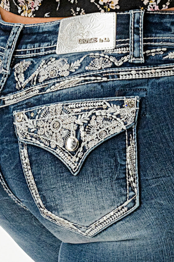 Bootcut Grace In La Jeans Near Me Grace In LA Women's Medium Wash - Main Image