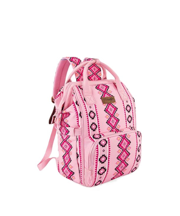 Wrangler Pink Aztec Southwestern Print Diaper Bag WG2204-9110PK