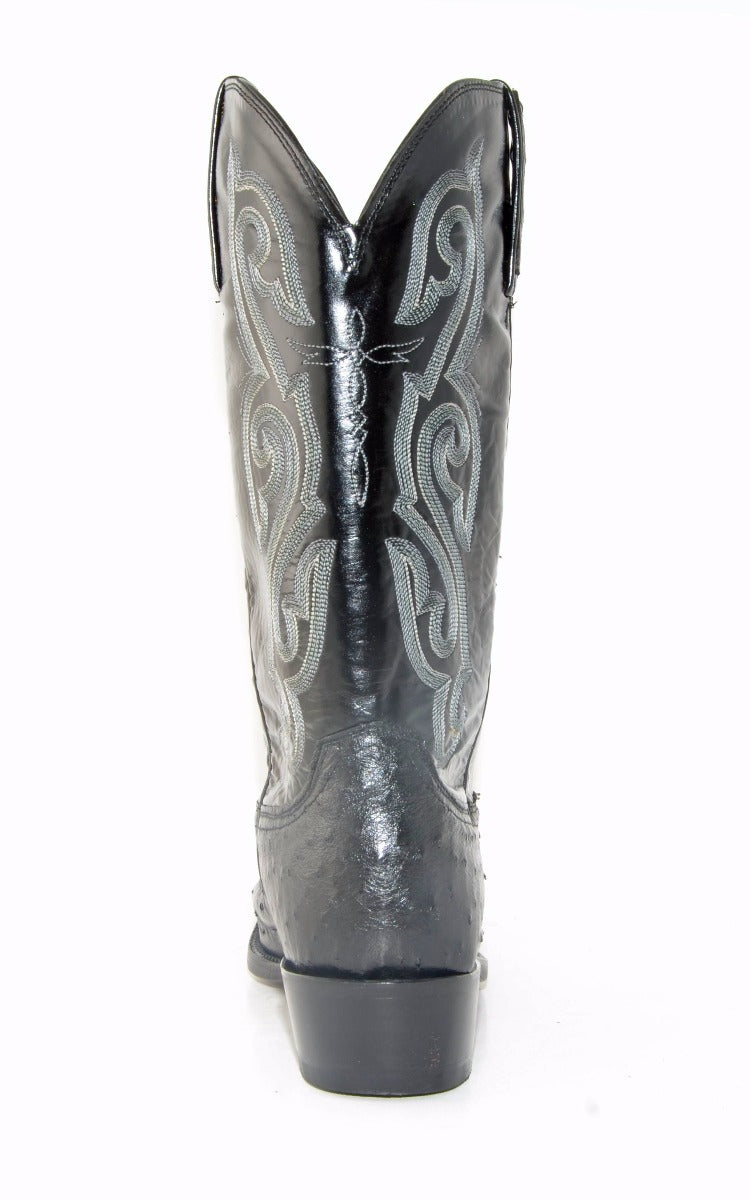 A1000.R4 Black Ostrich Neck Men's Lucchese Western Boot