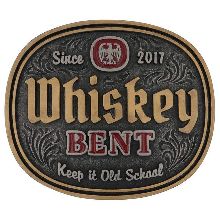 Montana Silversmiths Keep It Old School Whiskey Bent Buckle A1018WR