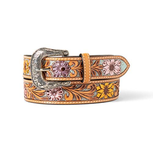 Ariat Multi Colored Ladies Belt with Antique Silver Buckle  display picture 1