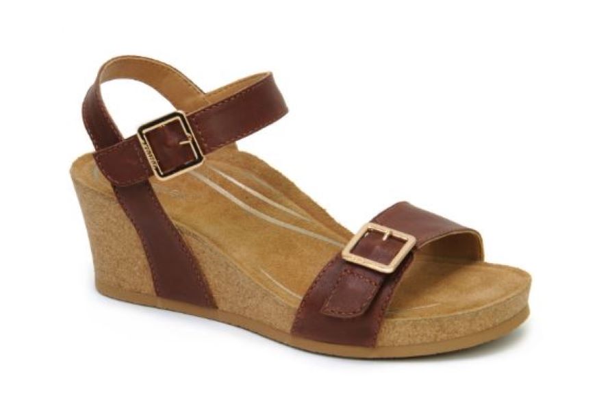 Aetrex - Women's Lexa Quarter Strap Wedge Sandals