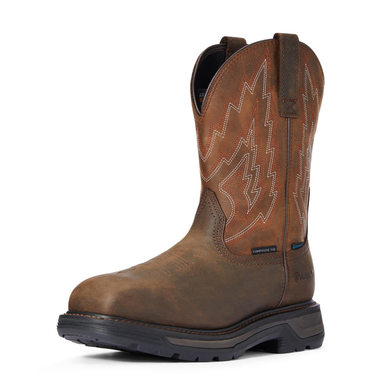 Ariat Dark Brown Big Rig 11 inch Waterproof Composite Toe Mens Work Boots 10033993