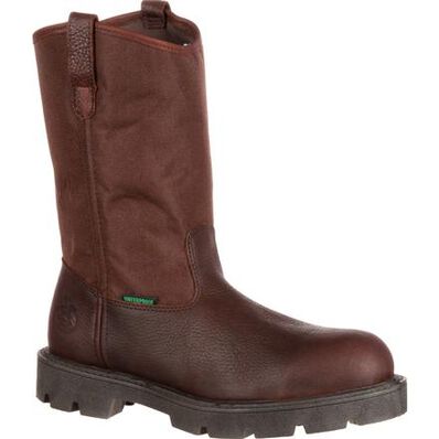 Georgia Boot Brown Homeland Steel Toe Waterproof Men's Work Boot G111 **ONLINE ONLY