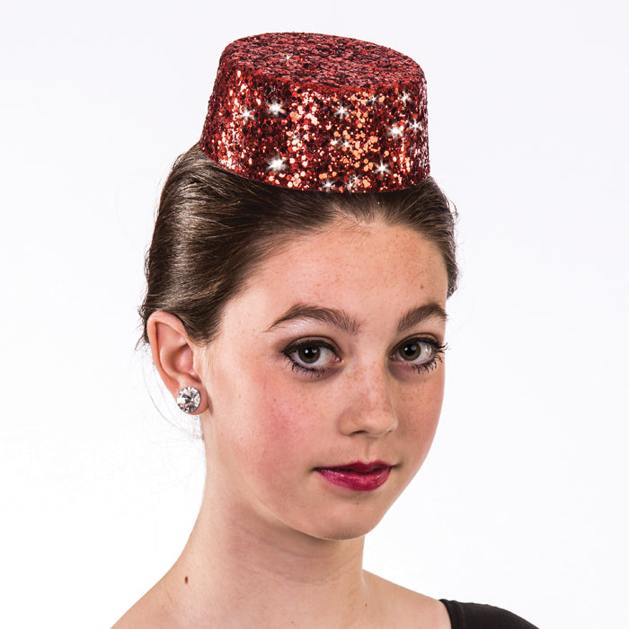 H-38(sm) Glitter Pillbox Hat (Sm) display picture 3