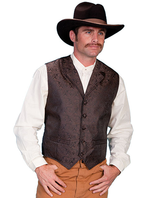 Scully Brown Classic Paisley Men's Vest RW093