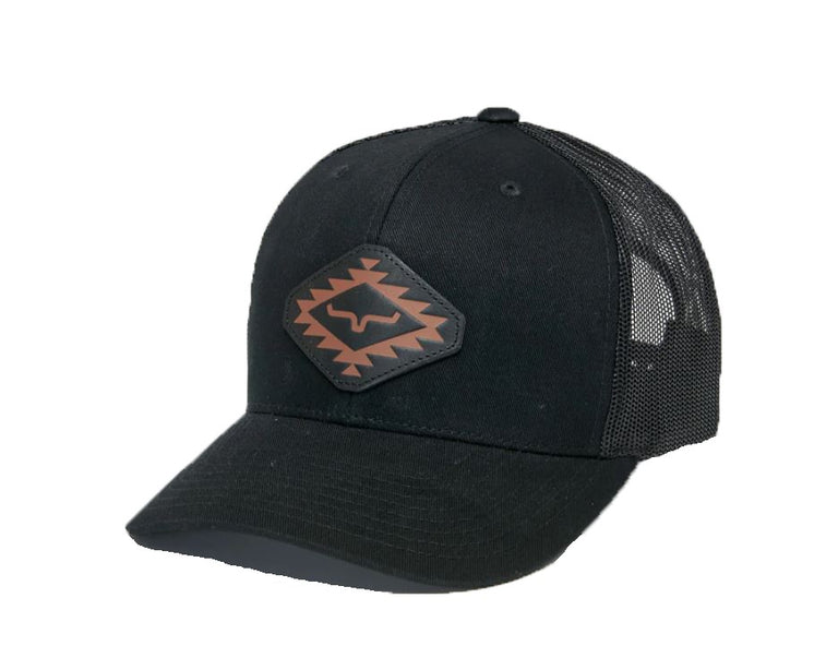 Kimes Ranch Black San  Juan Hat with Leather Patch UHA0000133-BLK