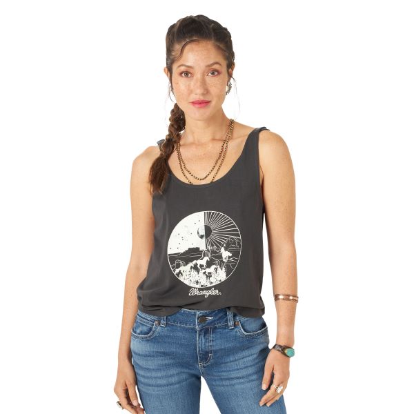 Wrangler Black Retro Twisted Strap Graphic Tee 112315076