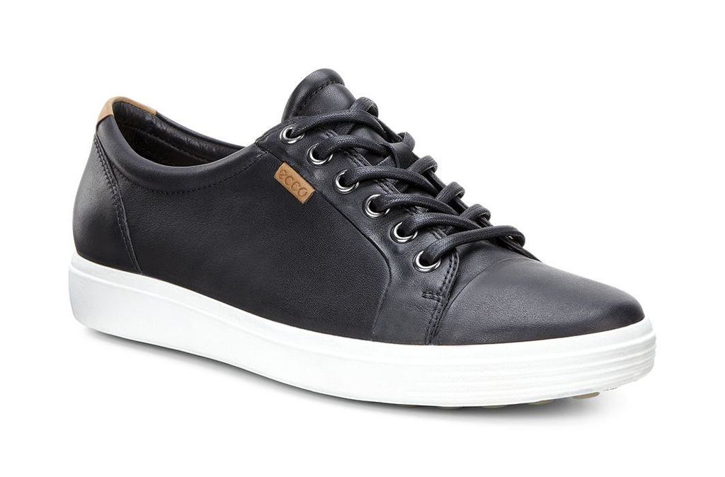Ecco Soft 7 Black Leather Women's Sneaker 430003-01001