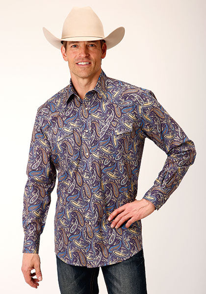 Karman Roper Amarillo Men's Snap Long Sleeve Allover Print 03-001-0225-6013MU