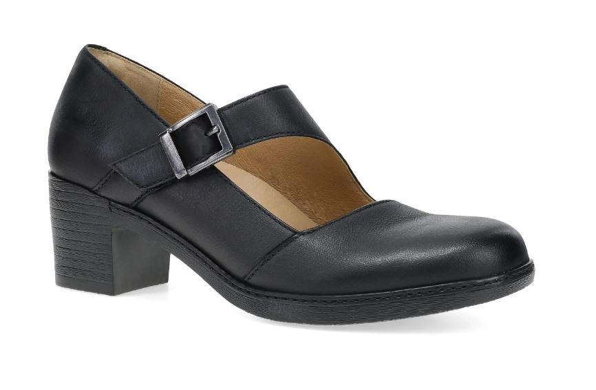 Dansko Marigold Black Leather Mary Jane Style Women's Block Heel 0590-020200