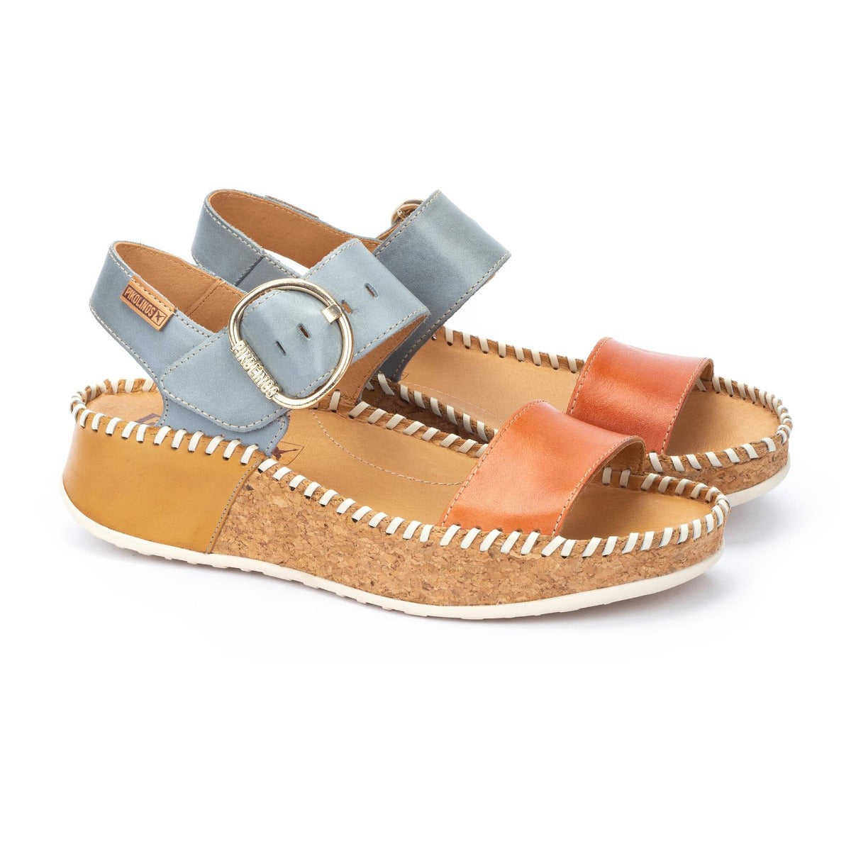 Pikolinos Nectar/Blue Marina Women's Multicolored Platform Sandals 0709C1-NECTAR