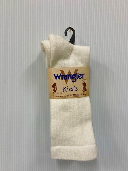 Wrangler Kid's White 2 Pair Boot Socks 09309-1000