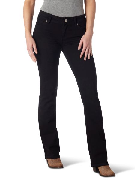 Wrangler Black Womens Bootcut Jeans 09MWZBK