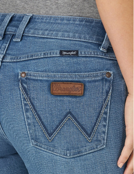 Wrangler Heidi Light Wash Retro Mae Bootcut Womens Jeans 09MWZUH