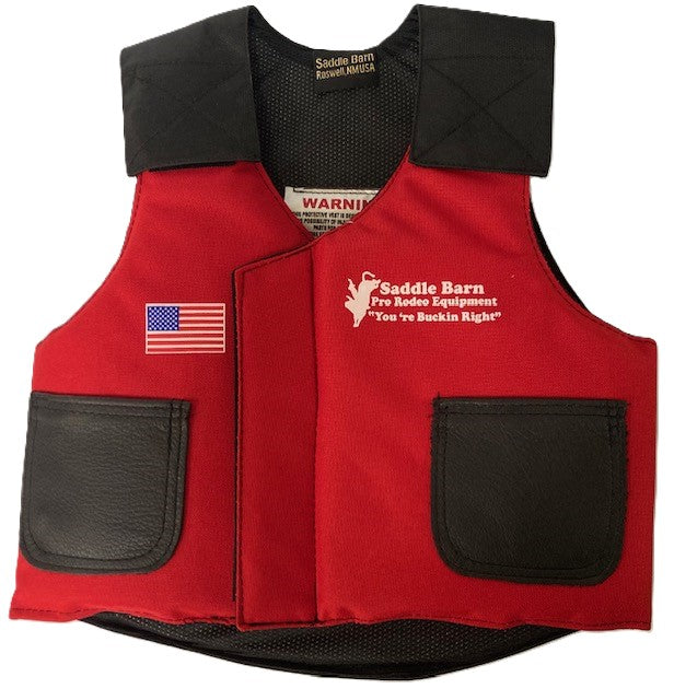 Saddlebarn Red/Black Mutton Busin Vest 10-52 RED
