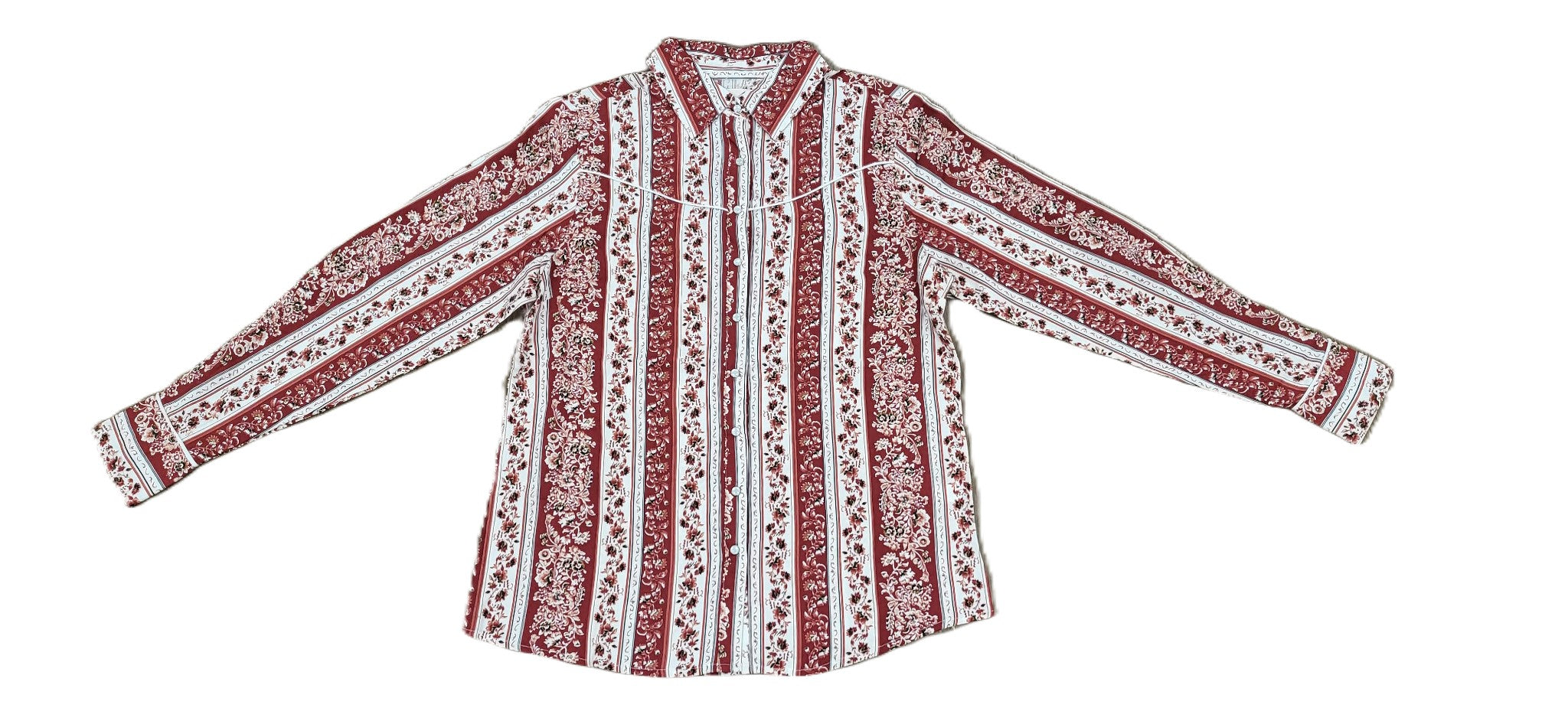 Cotton & Rye Rust Wallpaper Stripe Shirt CRW703R