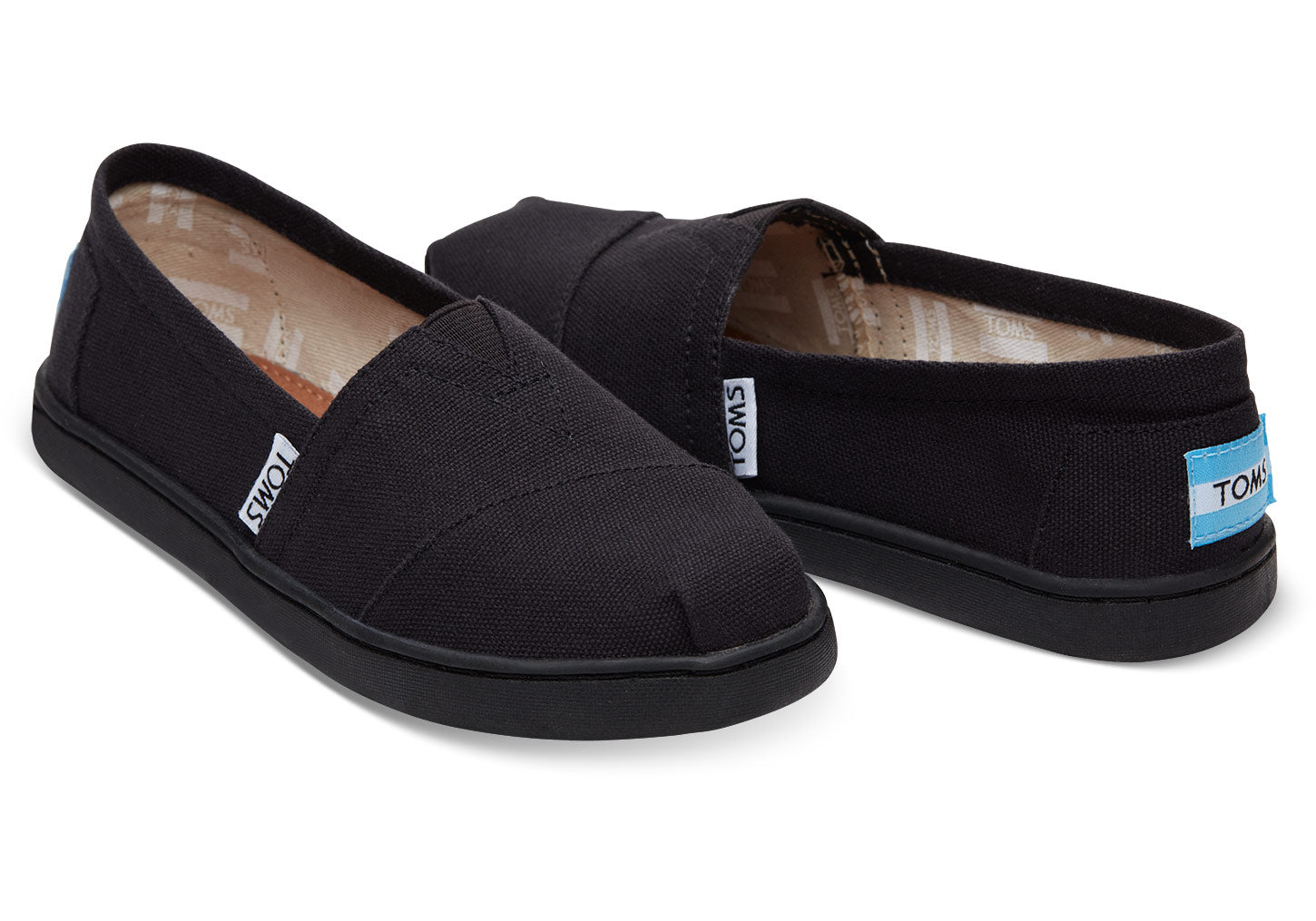 Toms Classic Slip-On Black Canvas Kids Casual 10010530
