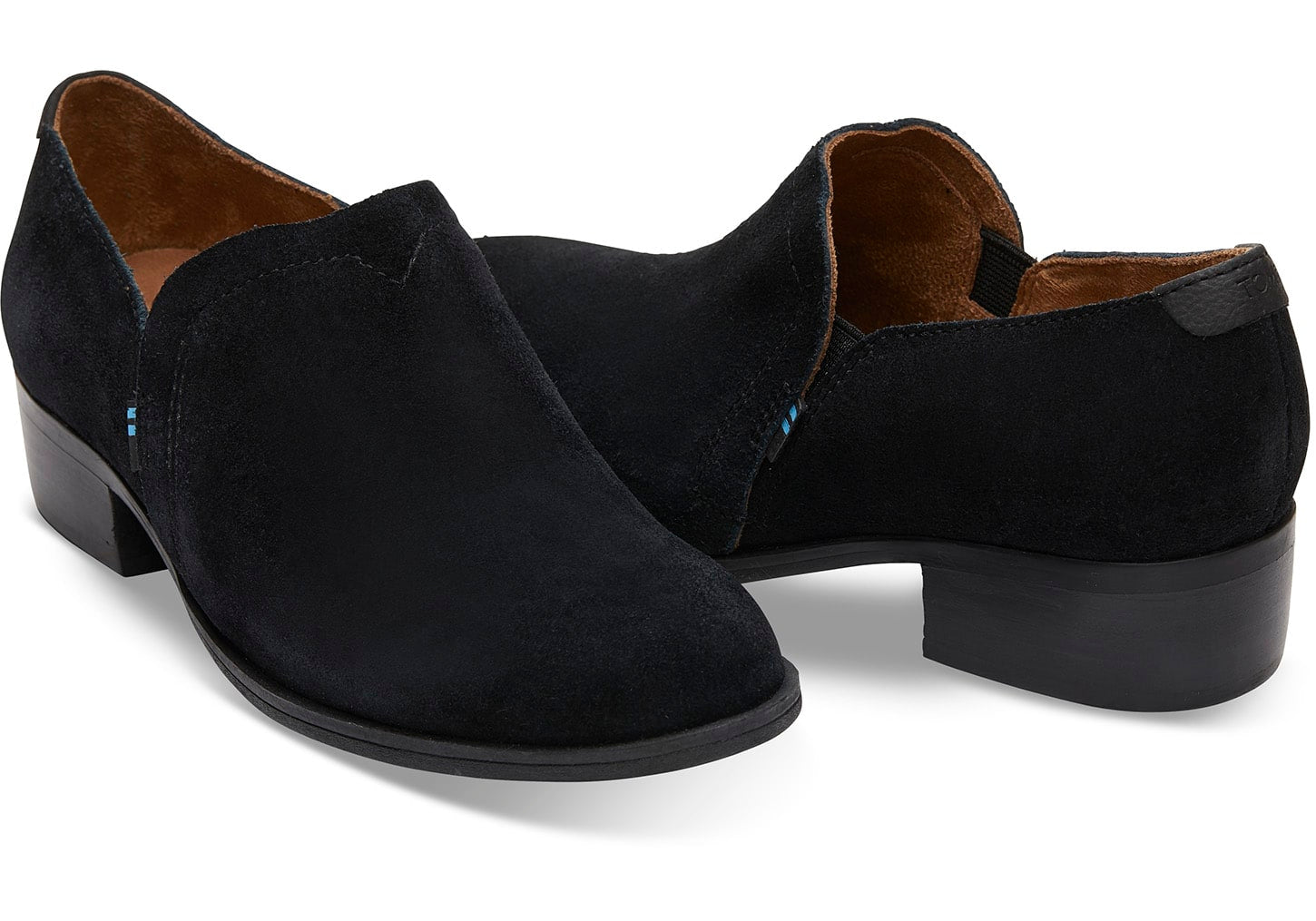 Toms Black Suede Womens Shaye Booties 10012283
