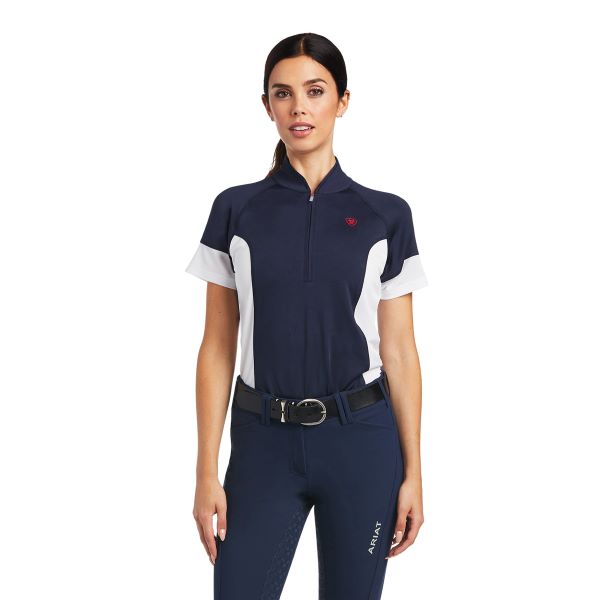 Ariat Navy Cambria Jersey Women's 1/4 Zip Baselayer Top 10022181