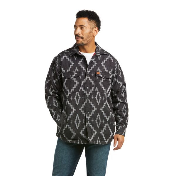 Ariat Black background with Diamond and Cross like motif Pendleton Kiva Insulated Shirt Jacket 10036989