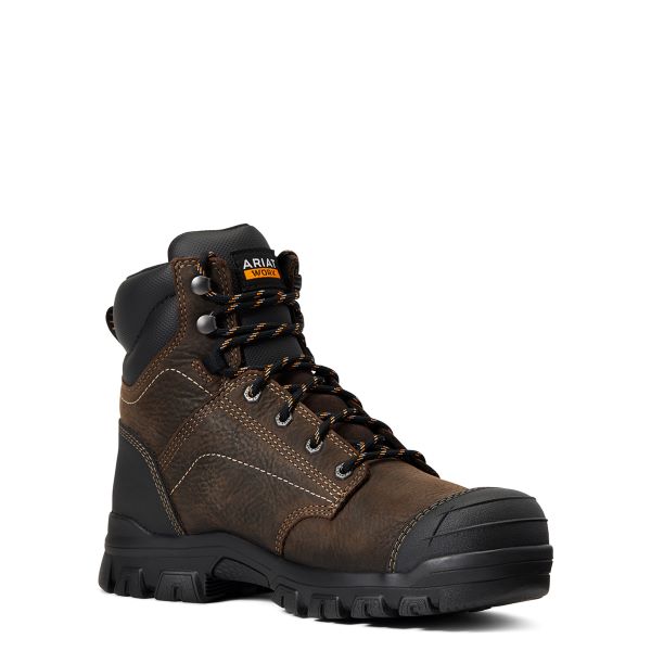 Ariat Dark Brown Treadfast 6 inch Waterproof Steel Toe Womens Work Boot 10040405