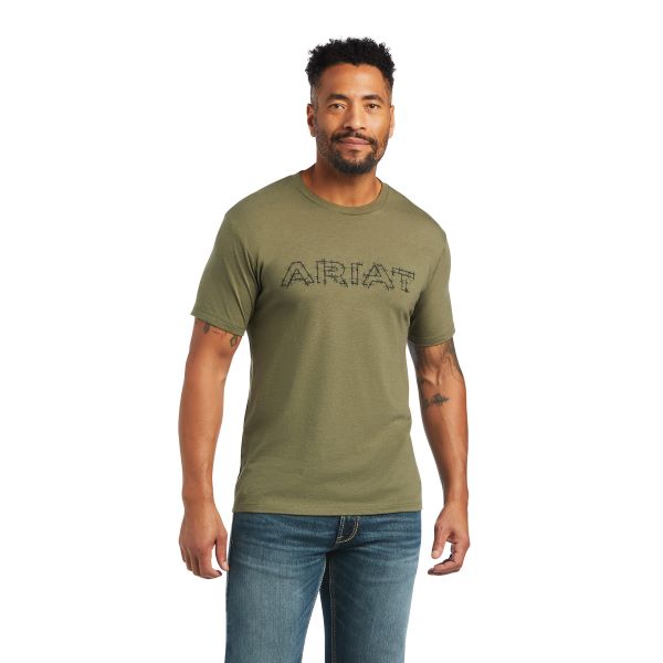 Ariat Military Heather Barbed Wire Mens T-Shirt 10040863