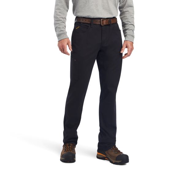 Ariat Black Rebar M4 Relaxed DuraStretch Made Tough Men's Stackable Straight Leg Pants 10041083