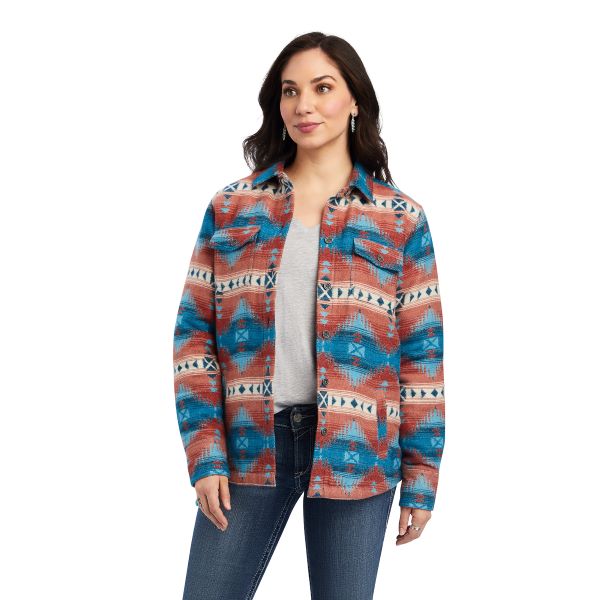 Ariat Fiery Jacquard Womens Shacket Shirt Jacket 10041578