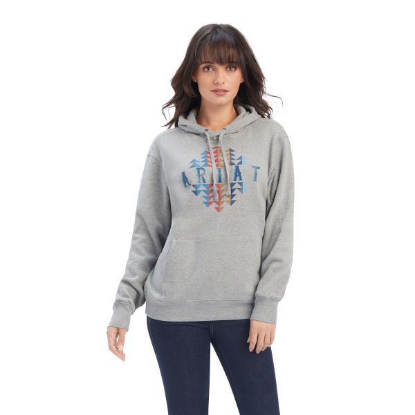 Ariat Heather Gray REAL Beartooth Womens Hoodie 10041632
